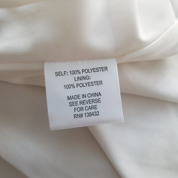 ModCloth womens  Dress size S Cream Metallic Maxi Belted Chiffon High Neck - Picture 6 of 6